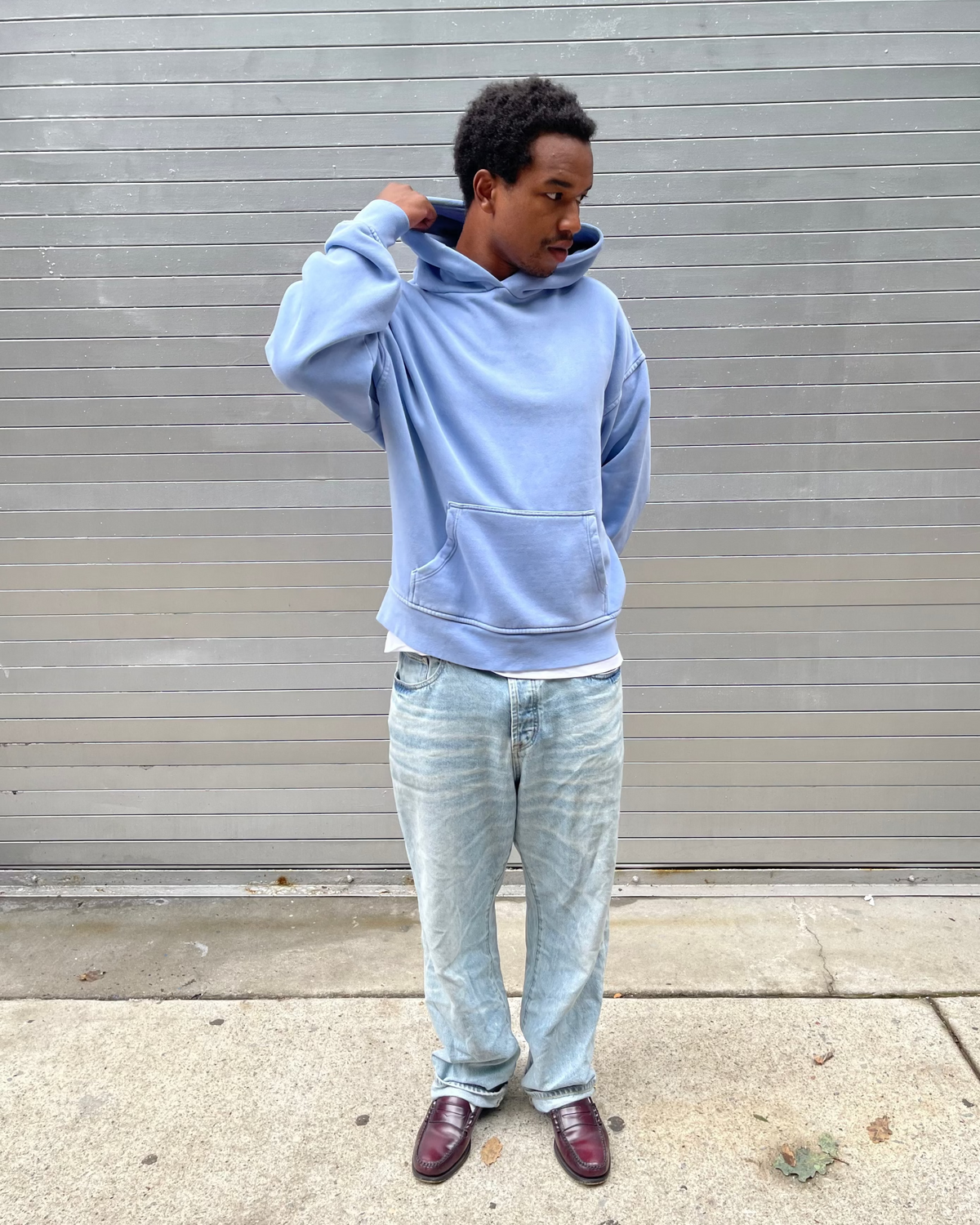 VINTAGE ICE BLUE HOODIE